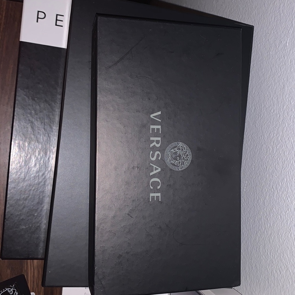 Black VERSACE box, just for looks and aesthetic (welcome from versace included)